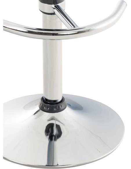 Tabouret de bar design rétro en Polypropylène Gris Métal Argenté Brillant Bellano - 8