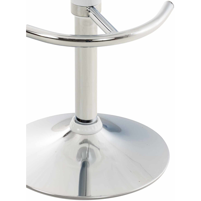 Tabouret de bar design rétro en Polypropylène Blanc Métal Argenté Brillant Bellano - 8