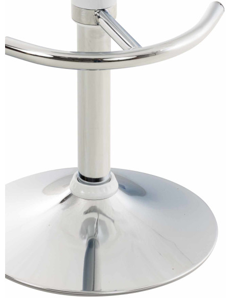 Tabouret de bar design rétro en Polypropylène Blanc Métal Argenté Brillant Bellano - 8