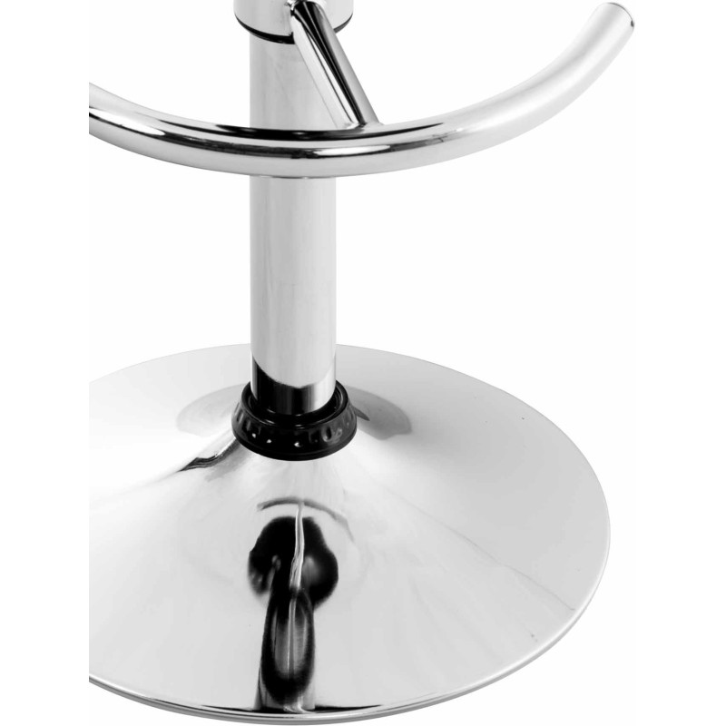 Tabouret de bar design rétro en Polypropylène Noir Métal Argenté Brillant Bellano - 8