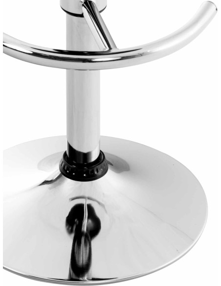 Tabouret de bar design rétro en Polypropylène Noir Métal Argenté Brillant Bellano - 8