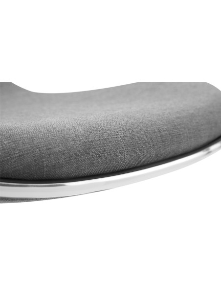 Tabouret de bar moderne en Tissu Gris clair Métal Noir Mat Capano - 6