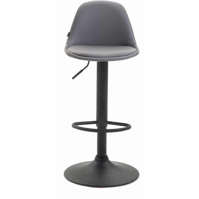 Tabouret de bar moderne en Polyuréthane Gris Métal Noir Harvio - 2