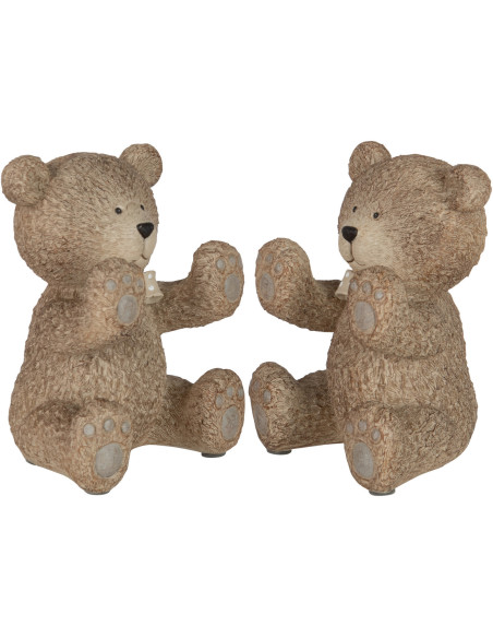 Serre livres déco Oursons avec noeud 15 cm - 1