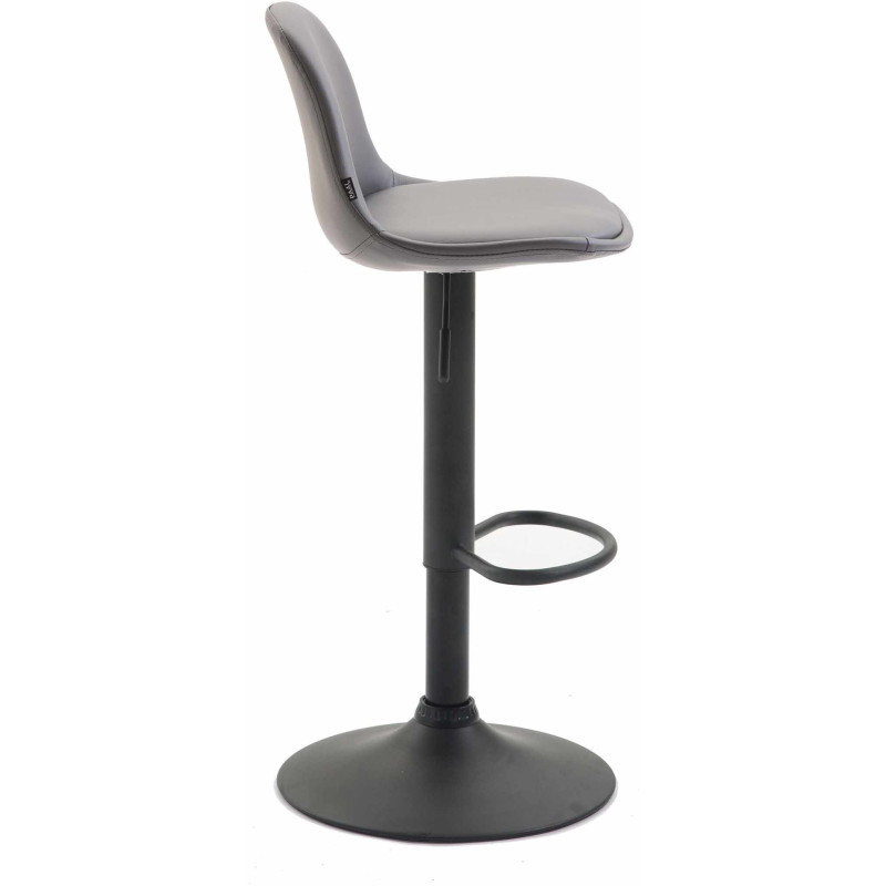 Tabouret de bar moderne en Polyuréthane Gris Métal Noir Harvio - 3