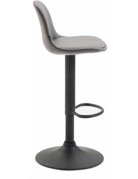 Tabouret de bar moderne en Polyuréthane Gris Métal Noir Harvio - 3