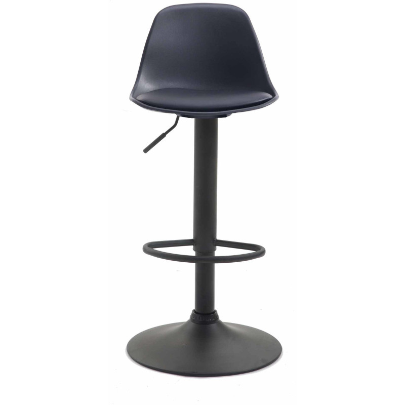 Tabouret de bar moderne en Polypropylène Noir Polyuréthane Noir Métal Noir Harvio - 2