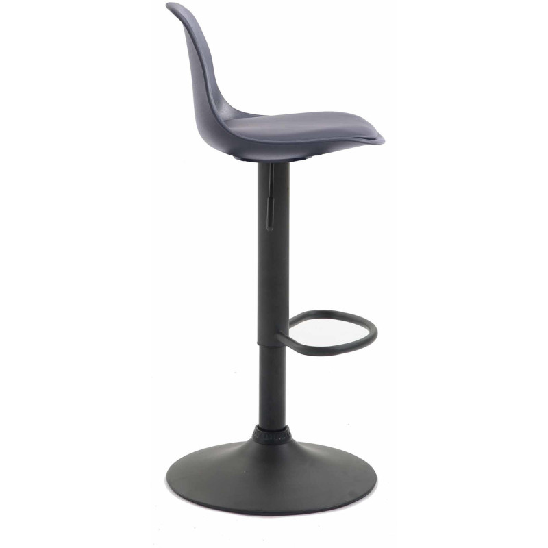 Tabouret de bar moderne en Polypropylène Noir Polyuréthane Noir Métal Noir Harvio - 3