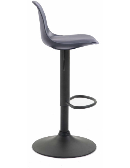 Tabouret de bar moderne en Polypropylène Noir Polyuréthane Noir Métal Noir Harvio - 3