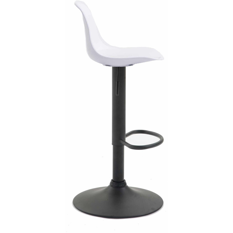 Tabouret de bar moderne en Polypropylène Blanc Polyuréthane Blanc Métal Noir Harvio - 3