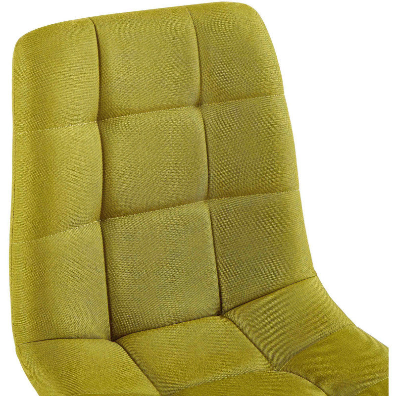 Chaise moderne en Tissu Vert Métal Noir Mat Delphine - 2