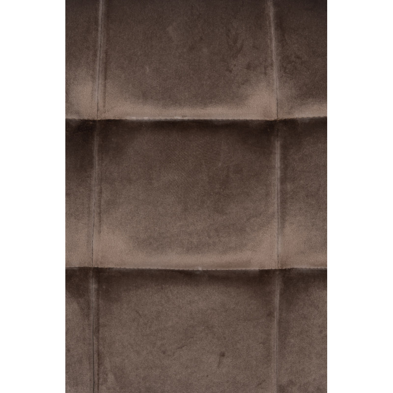 Chaise moderne en Velours Marron Métal Noir Mat Delphine - 6