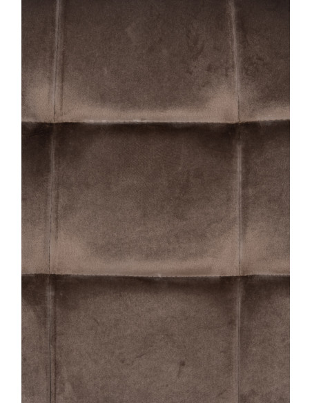 Chaise moderne en Velours Marron Métal Noir Mat Delphine - 6