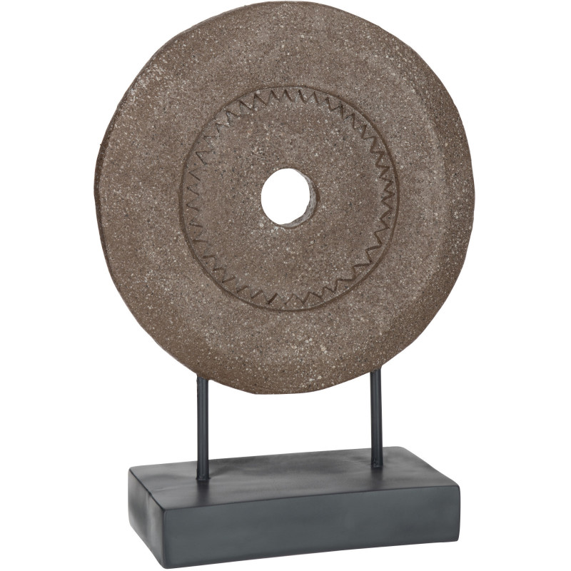 Décoration sur pied Cercle 45 cm Mopui en Résine Marron Noir - 1