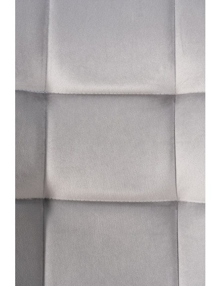 Chaise moderne en Velours Gris clair Métal Noir Mat Delphine - 6