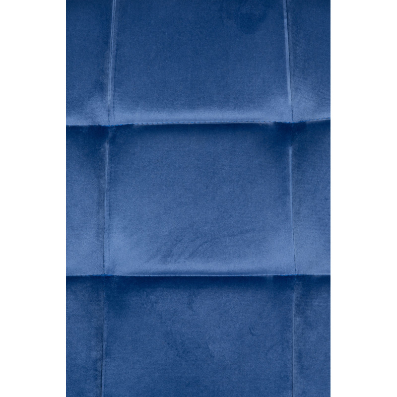 Chaise moderne en Velours Bleu clair Métal Noir Mat Delphine - 6