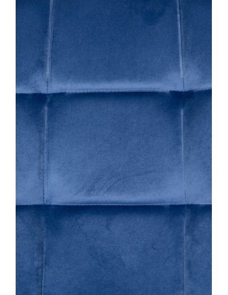 Chaise moderne en Velours Bleu clair Métal Noir Mat Delphine - 6