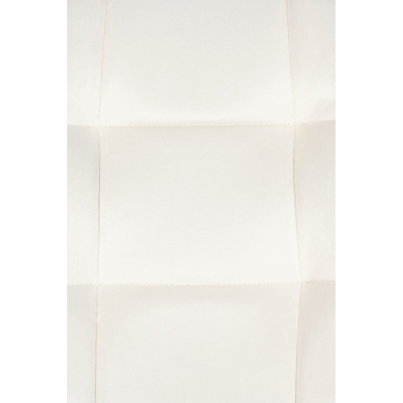 Chaise moderne en Velours Blanc Métal Noir Mat Delphine - 6