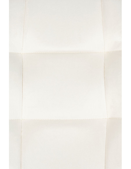 Chaise moderne en Velours Blanc Métal Noir Mat Delphine - 6