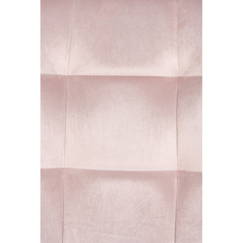 Chaise moderne en Velours Rose poudré Métal Noir Mat Delphine - 6