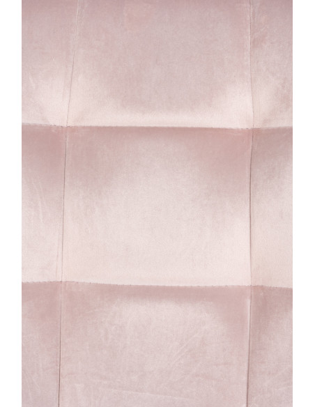 Chaise moderne en Velours Rose poudré Métal Noir Mat Delphine - 6