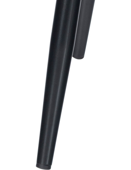 Chaise moderne en Velours Rose poudré Métal Noir Mat Delphine - 8