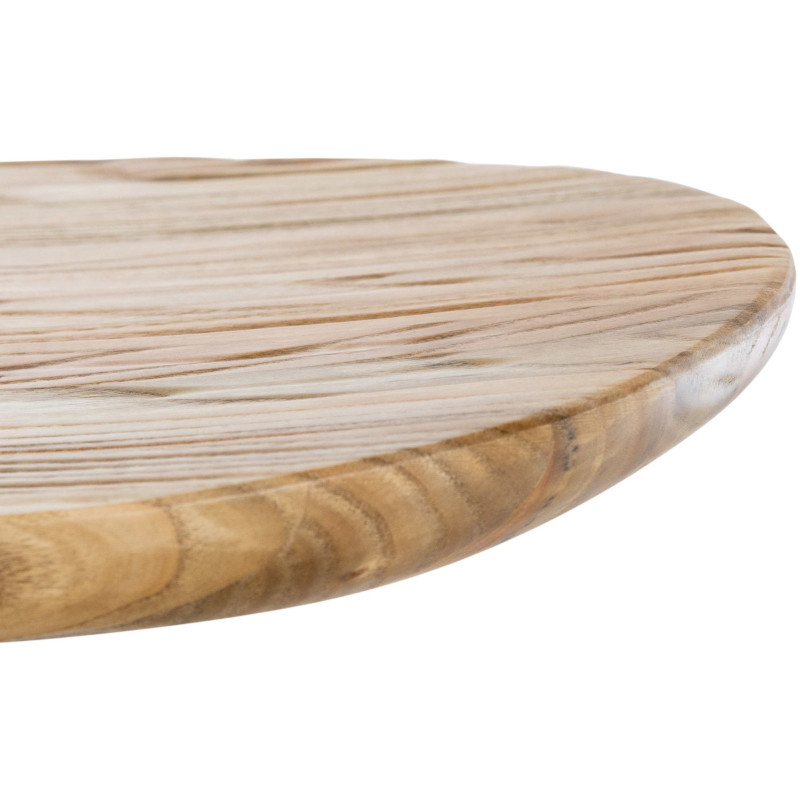 Tabouret de bar original en Bois massif Marron noyer Métal Noir Mat Nino - 3