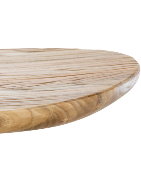 Tabouret de bar original en Bois massif Marron noyer Métal Noir Mat Nino - 3