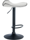 Tabouret de bar moderne en Polyuréthane Blanc Métal Noir Mat Capano