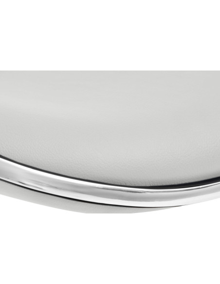 Tabouret de bar moderne en Polyuréthane Blanc Métal Noir Mat Capano - 2