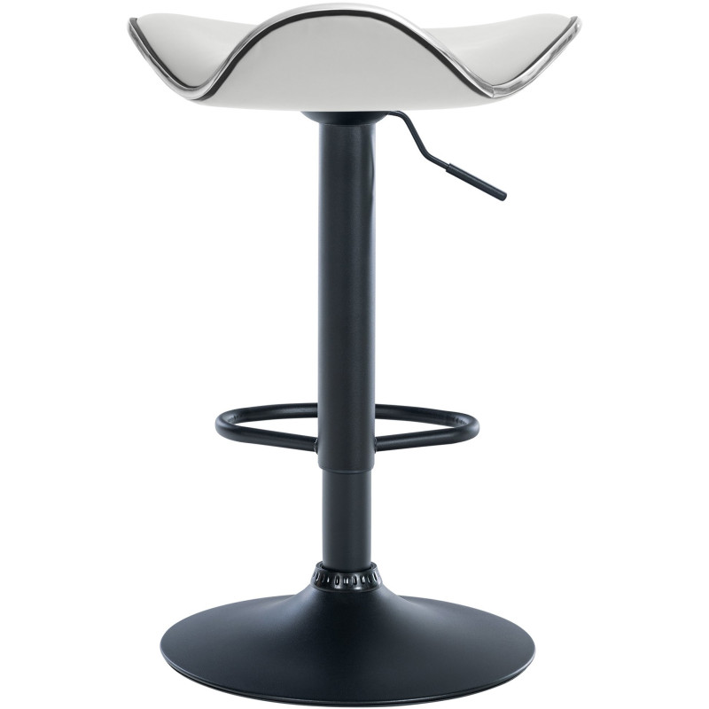 Tabouret de bar moderne en Polyuréthane Blanc Métal Noir Mat Capano - 4