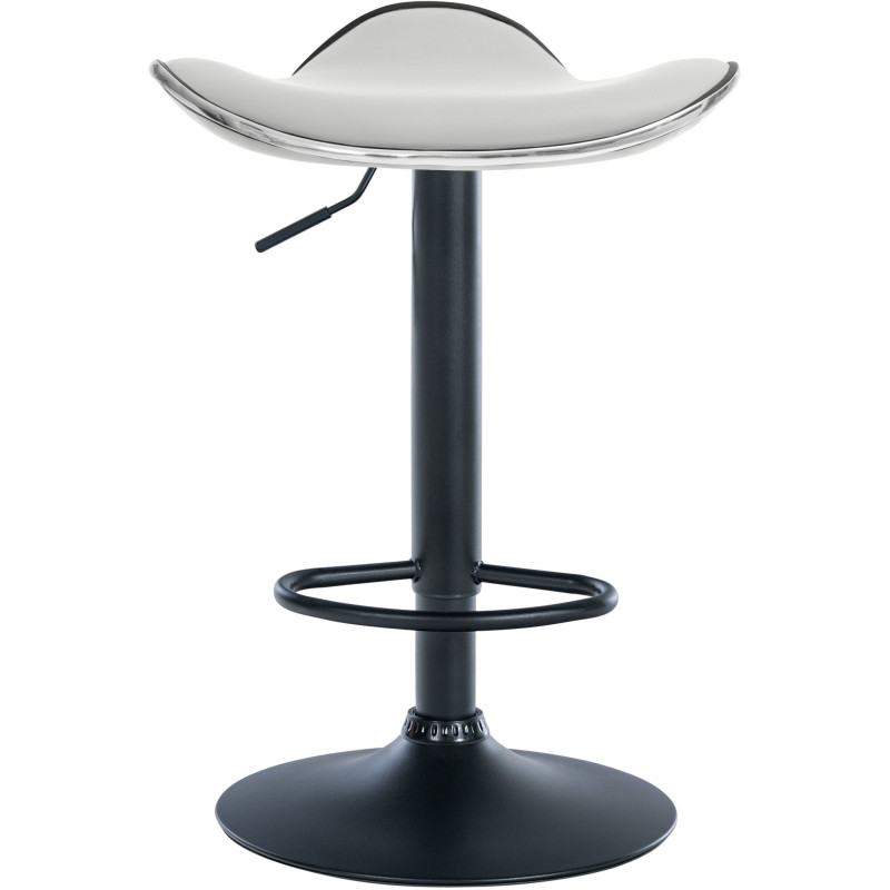 Tabouret de bar moderne en Polyuréthane Blanc Métal Noir Mat Capano - 5