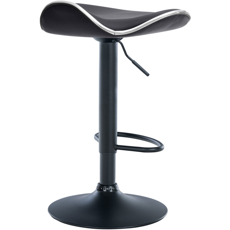 Tabouret de bar moderne en Polyuréthane Noir Métal Noir Mat Capano - 3