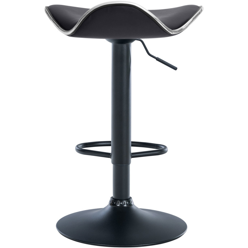 Tabouret de bar moderne en Polyuréthane Noir Métal Noir Mat Capano - 4