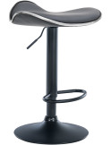 Tabouret de bar moderne en Polyuréthane Gris Métal Noir Mat Capano