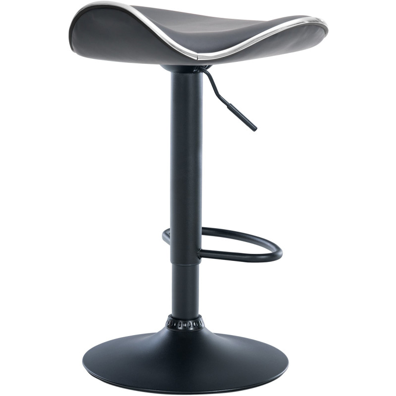 Tabouret de bar moderne en Polyuréthane Gris Métal Noir Mat Capano - 3