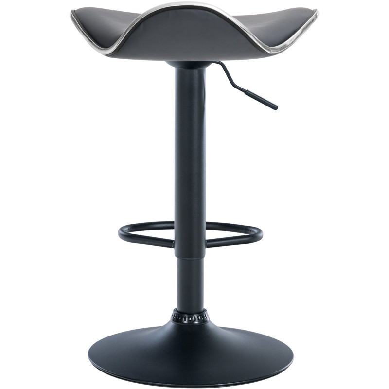 Tabouret de bar moderne en Polyuréthane Gris Métal Noir Mat Capano - 4
