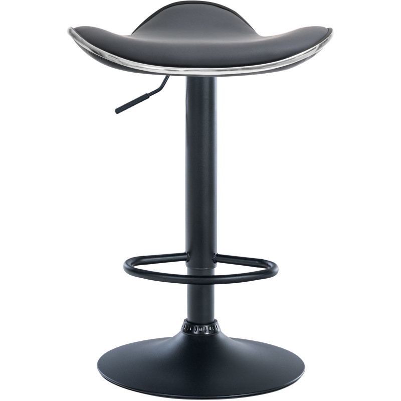 Tabouret de bar moderne en Polyuréthane Gris Métal Noir Mat Capano - 5
