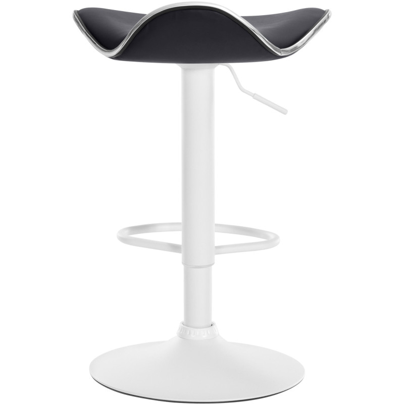 Tabouret de bar moderne en Polyuréthane Blanc Métal Noir Mat Capano - 4