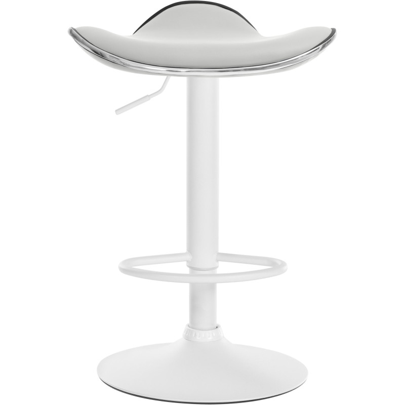 Tabouret de bar moderne en Polyuréthane Blanc Métal Blanc Mat Capano - 5