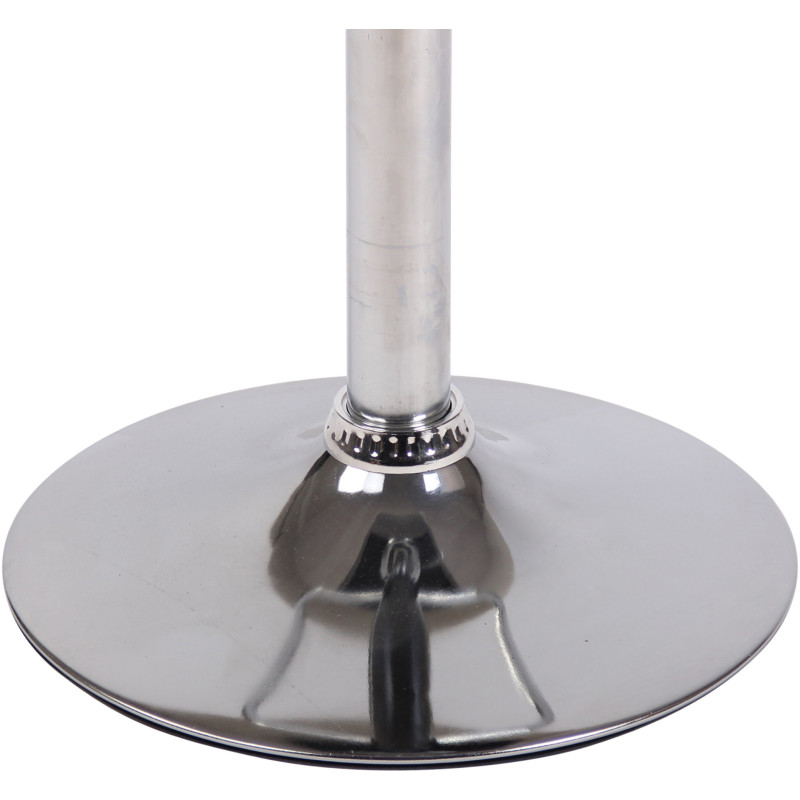 Tabouret de bar style minimaliste en Tissu Marron Métal Argenté Brillant Icko - 8