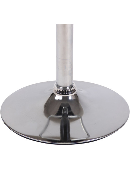 Tabouret de bar style minimaliste en Tissu Marron Métal Argenté Brillant Icko - 8