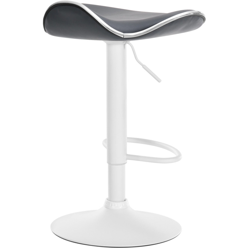 Tabouret de bar moderne en Polyuréthane Gris Métal Blanc Mat Capano - 3