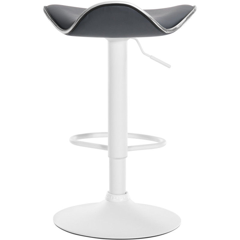 Tabouret de bar moderne en Polyuréthane Gris Métal Blanc Mat Capano - 4