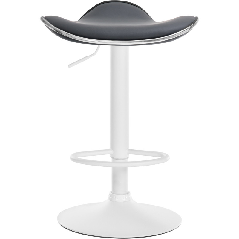 Tabouret de bar moderne en Polyuréthane Gris Métal Blanc Mat Capano - 5