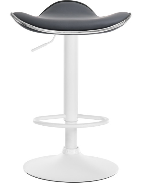 Tabouret de bar moderne en Polyuréthane Gris Métal Blanc Mat Capano - 5