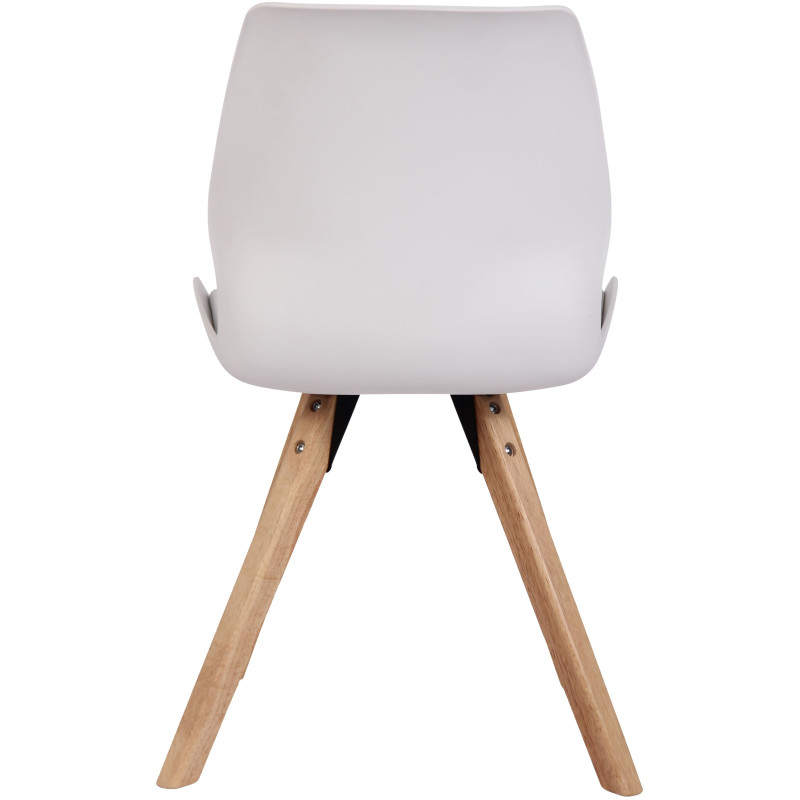 Chaise moderne scandinave en Polypropylène Polyuréthane Blanc Bois Naturel Dalsy - 5