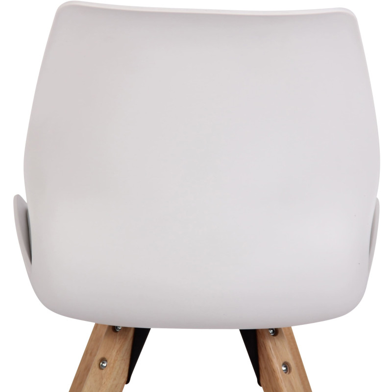 Chaise moderne scandinave en Polypropylène Polyuréthane Blanc Bois Naturel Dalsy - 7