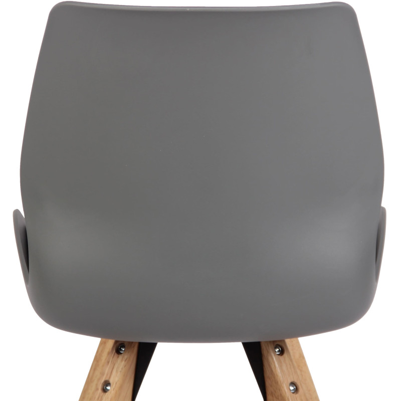 Chaise moderne scandinave en Polypropylène Polyuréthane Gris Bois Naturel Dalsy - 7