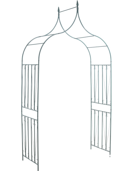 Arche de jardin style Mid-century Modern en Fer forgé Vert Avia - 1